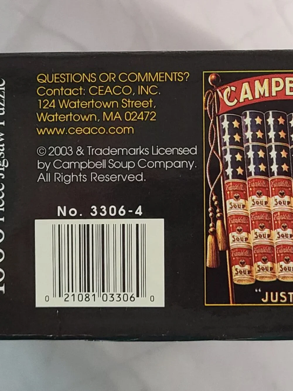 Puzzle American Flag Campbells Soup Cans